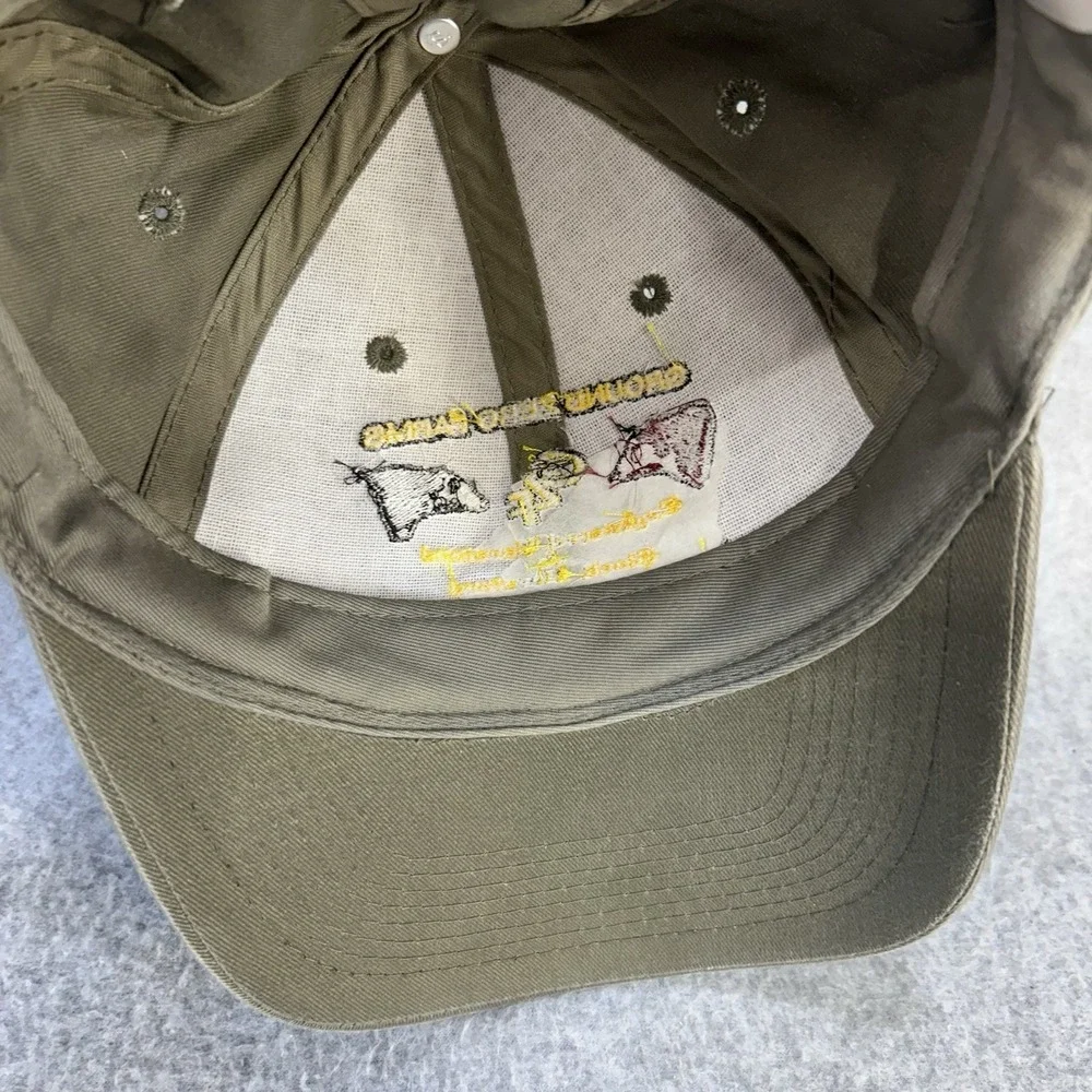 Ground Zero Farms Mens Olive Outdoor Cap Registered Hereford Farm Hat OSFM